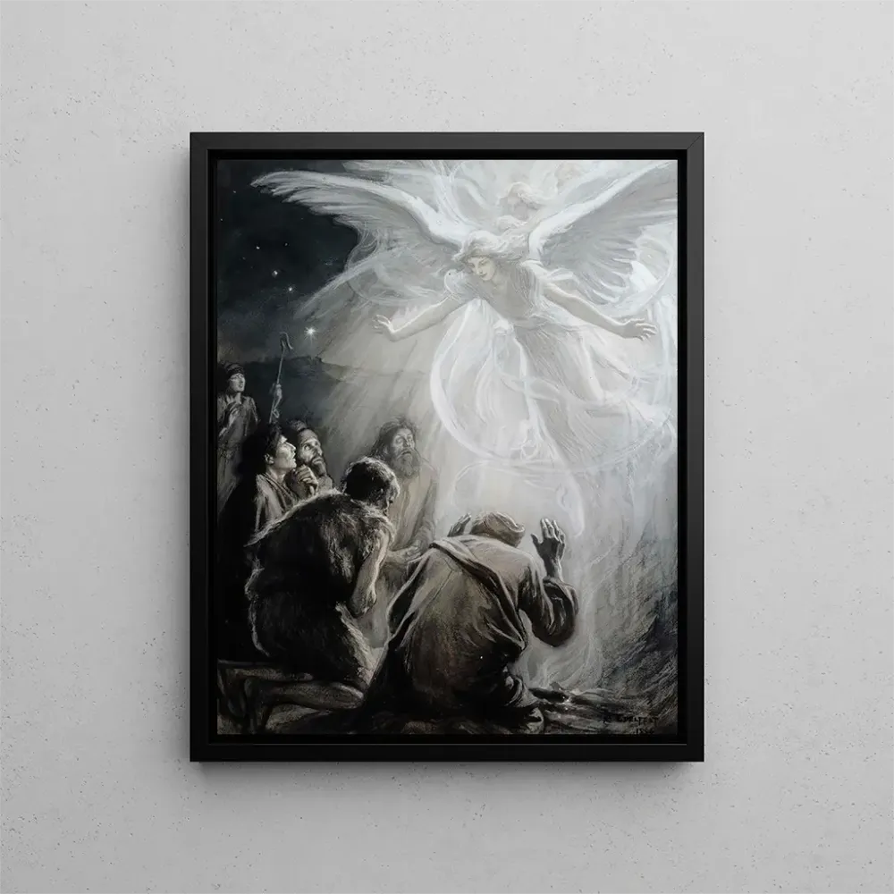 Obraz Revelation Angels to Shepherds - Albert Edelfelt | Druk artystyczny