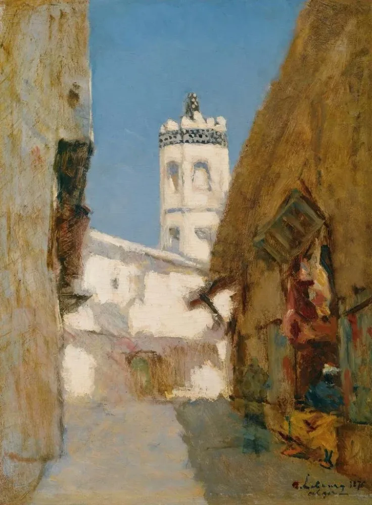 Obraz La Rue des Blondeurs, Alger - Albert Lebourg | Druk artystyczny