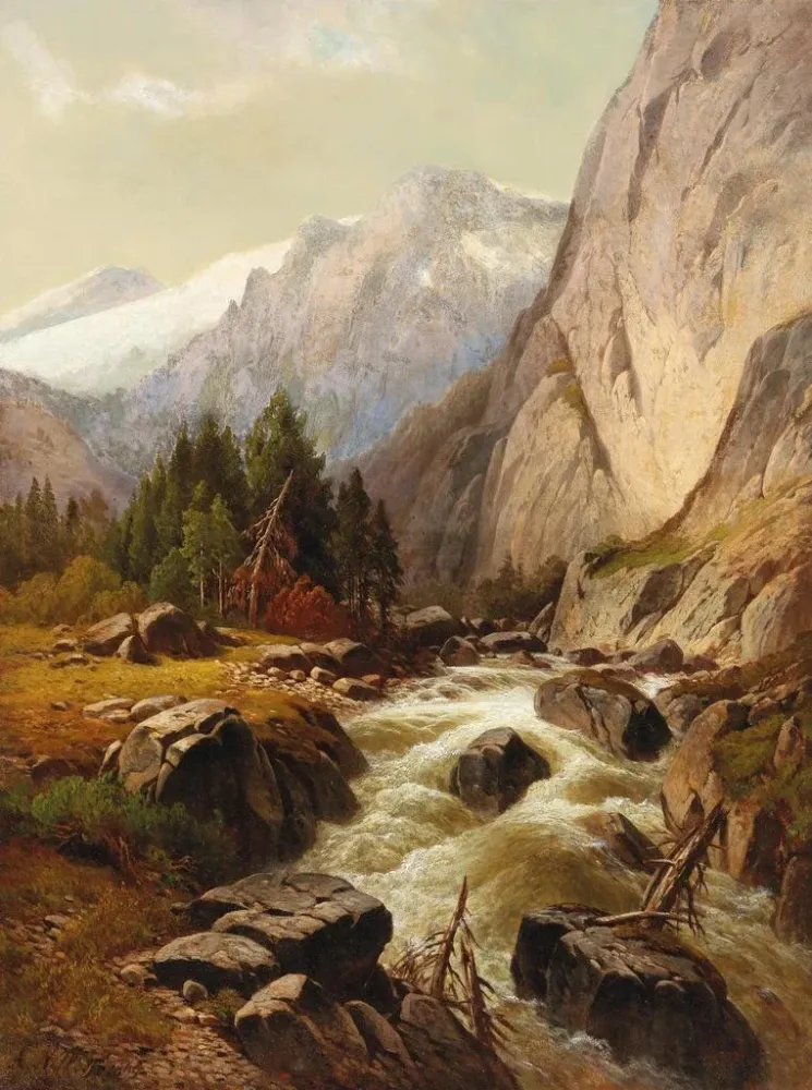 Obraz Ruisseau de montagne - Alois Wolf | Druk artystyczny