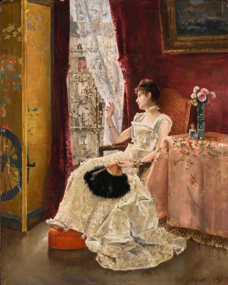 Obraz Rêverie - Alfred Stevens | Druk artystyczny