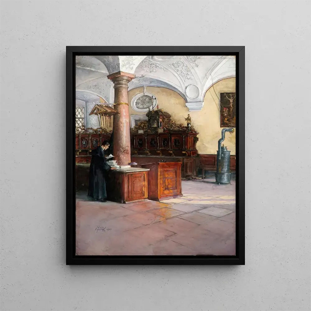 Obraz La sacristie de l'église universitaire de Vienne - Alfred Edler von Pflügl | Druk artystyczny