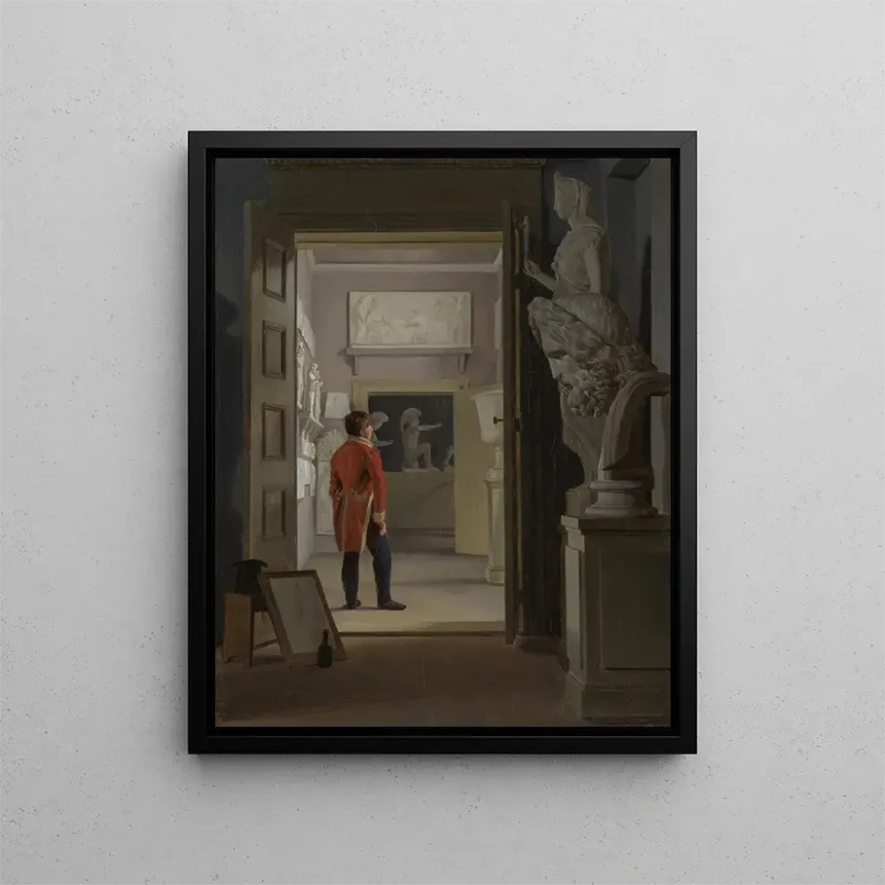 Obraz La Salle des Antiquités au Palais de Charlottenborg à Copenhague - Adam August Müller | Druk artystyczny