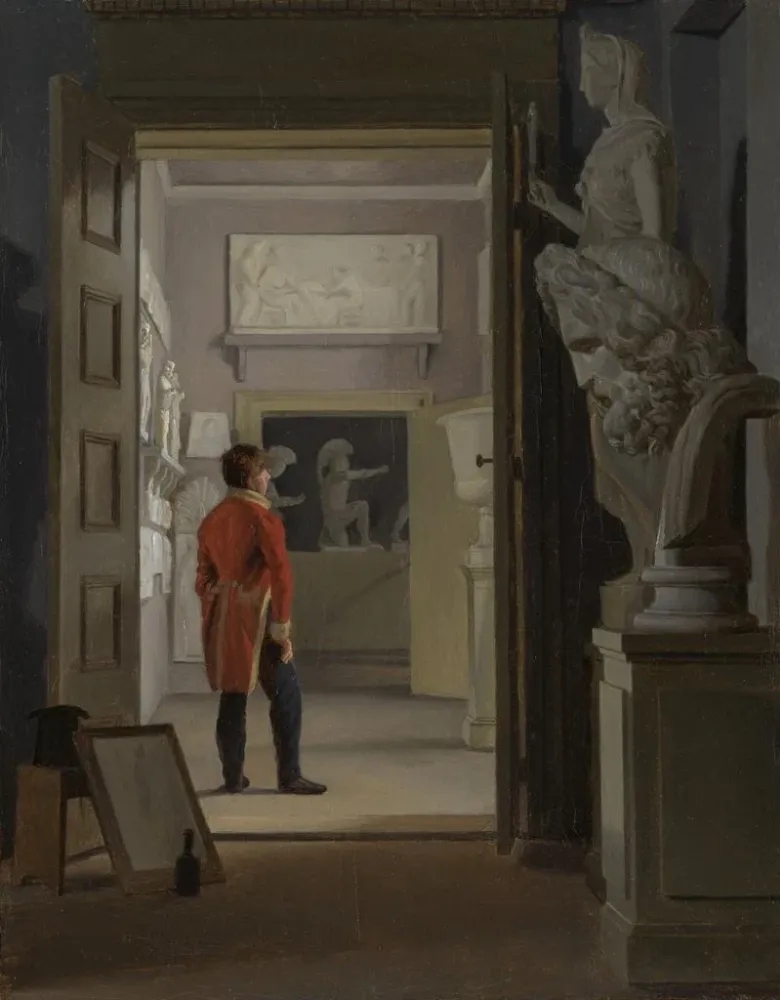 Obraz La Salle des Antiquités au Palais de Charlottenborg à Copenhague - Adam August Müller | Druk artystyczny