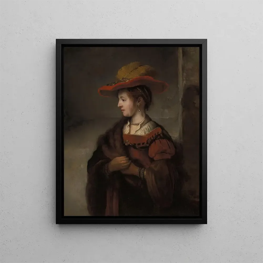 Obraz Saskia van Uylenburgh, żona artysty Rembrandta - Abraham van Dijck | Druk artystyczny