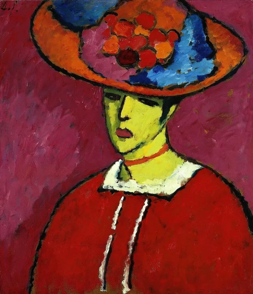 Obraz Schokko z szerokim kapeluszem - Alexej von Jawlensky | Druk artystyczny