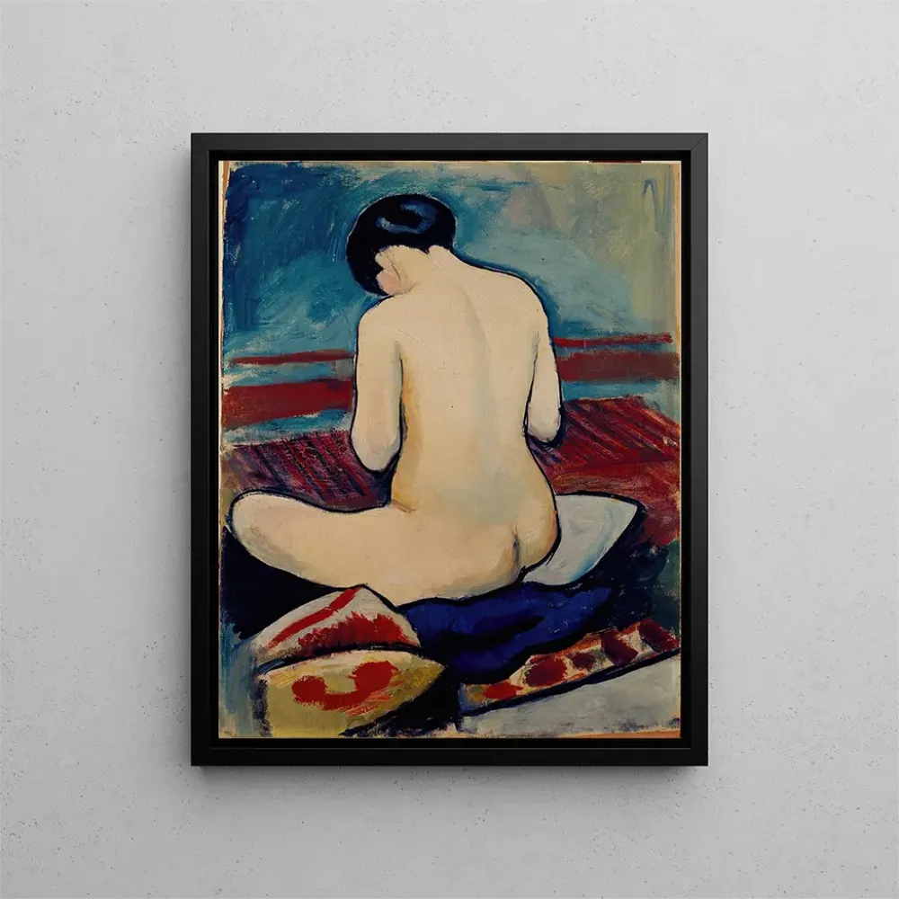 Obraz siedzący z poduszką - August Macke | Druk artystyczny