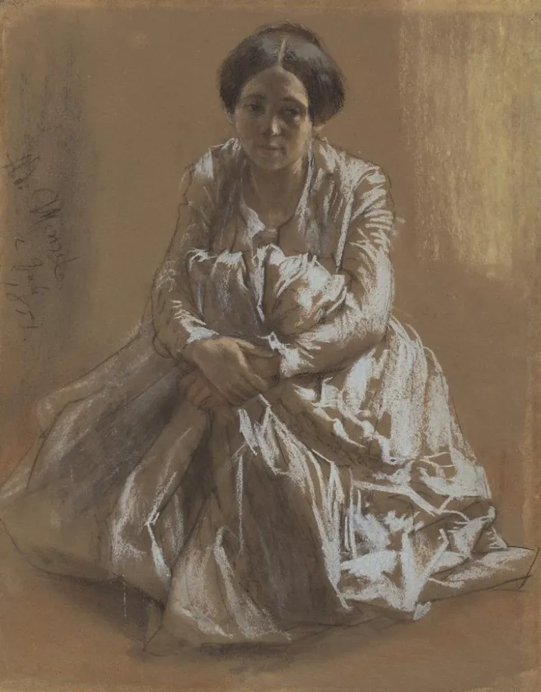 Obraz Siostra artystów Emilie - Adolph von Menzel | Druk artystyczny