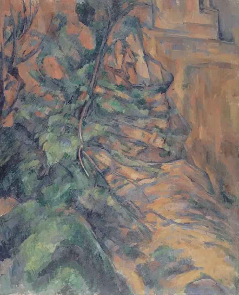 Obraz Skały i gałęzie, Bibmus - Paul Cézanne | Druk artystyczny