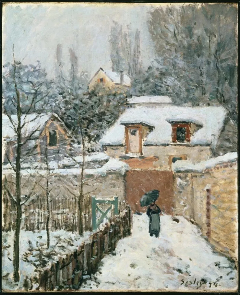 Obraz Snow at Louveciennes - Alfred Sisley | Druk artystyczny