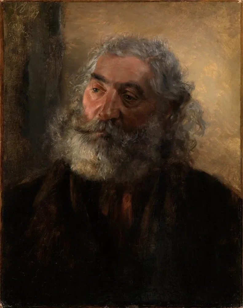 Obraz Studium głowy - Adolph von Menzel | Druk artystyczny