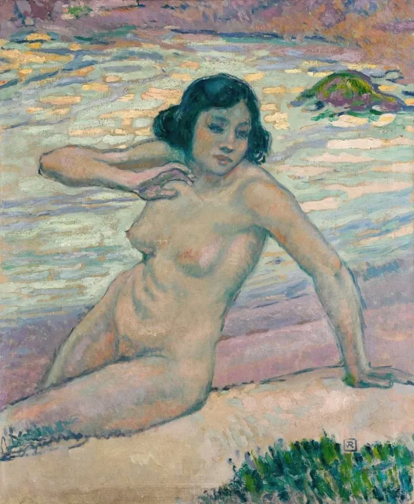 Obraz Studium do Po kąpieli, studium aktu - Théo van Rysselberghe | Druk artystyczny