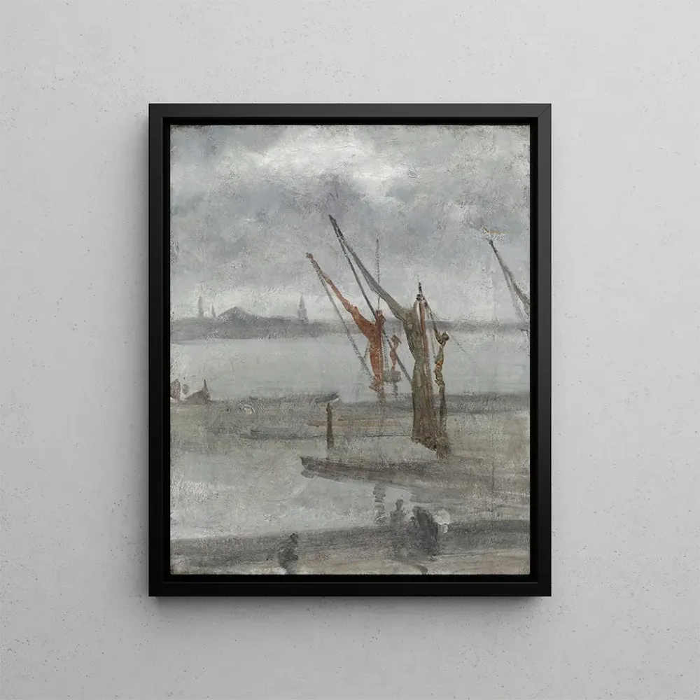 Obraz Szary i srebrny: Quai de Chelsea - James Abbott McNeill Whistler | Druk artystyczny
