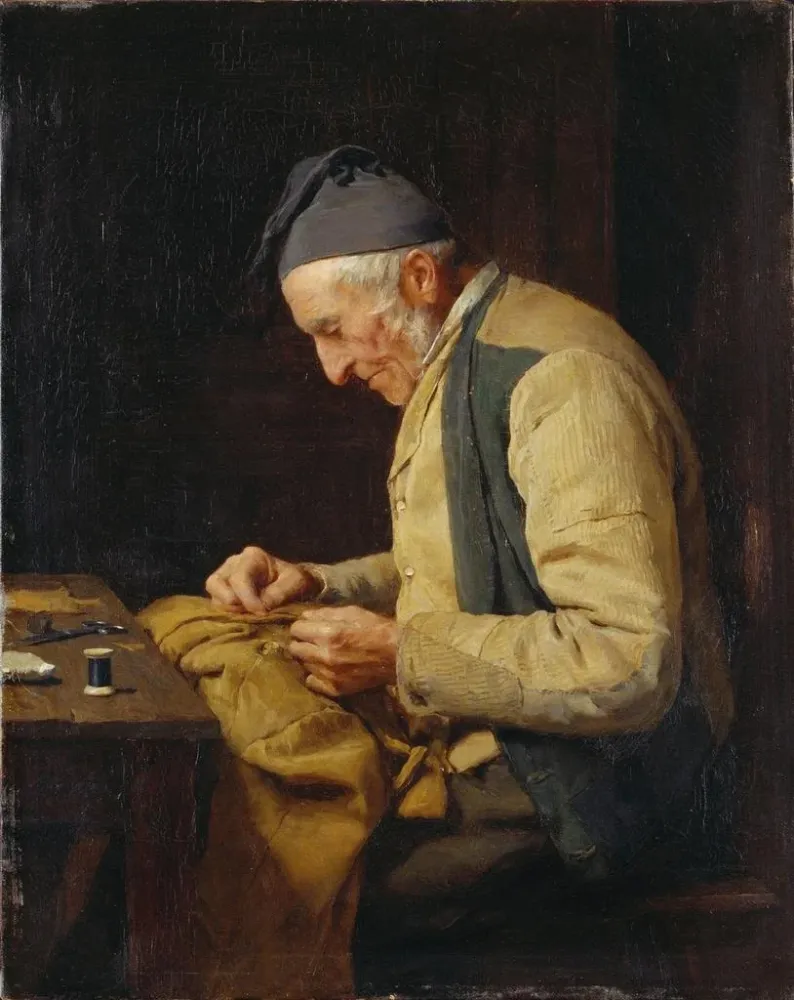 Obraz Le Tailleur du village - Albert Anker | Druk artystyczny