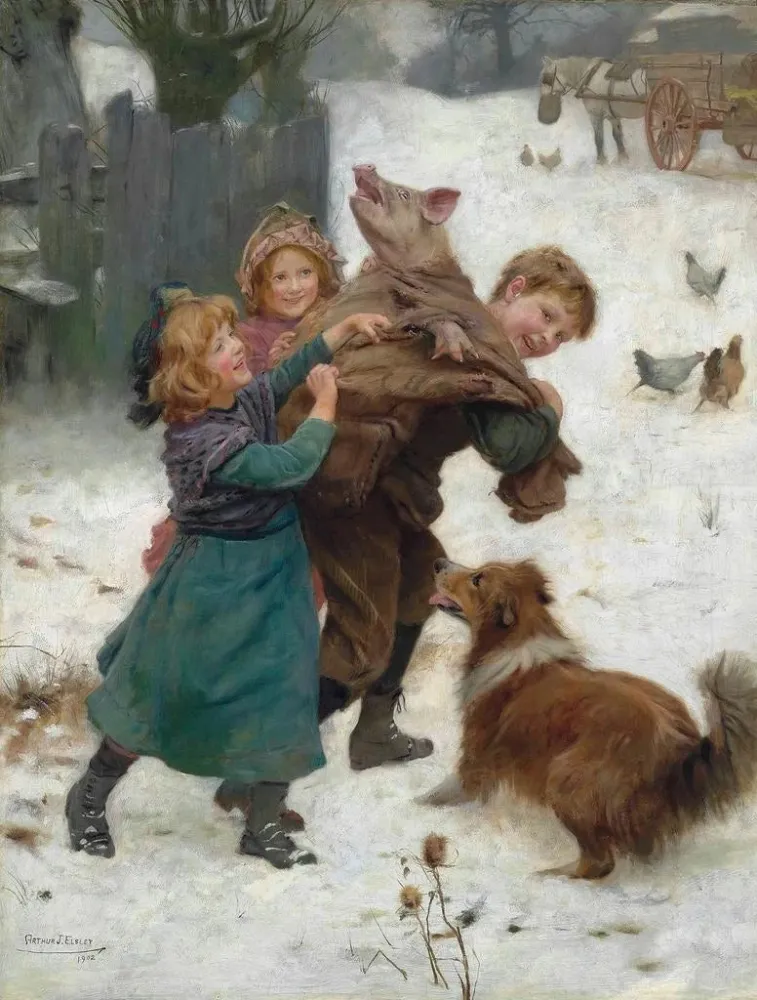 Obraz Tiens-toi bien - Arthur John Elsley | Druk artystyczny