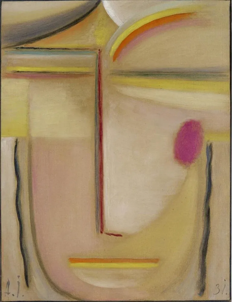 Obraz Tête abstraite Or et rose - Alexej von Jawlensky | Druk artystyczny