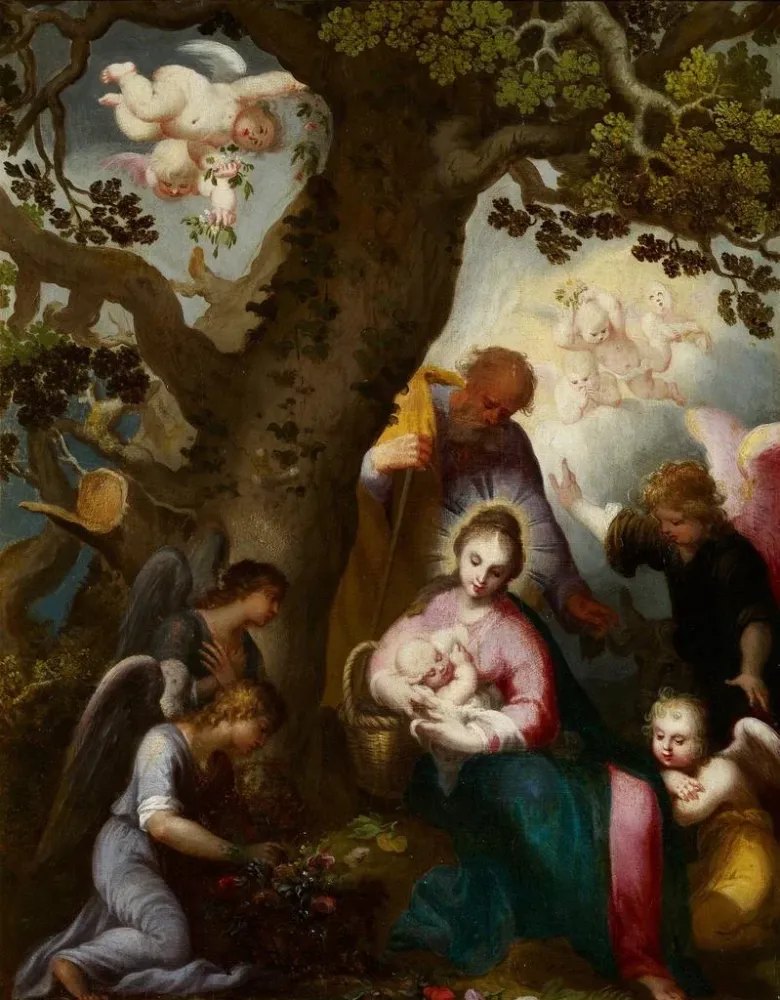 Obraz Ucieczka do Egiptu - Abraham Bloemaert | Druk artystyczny