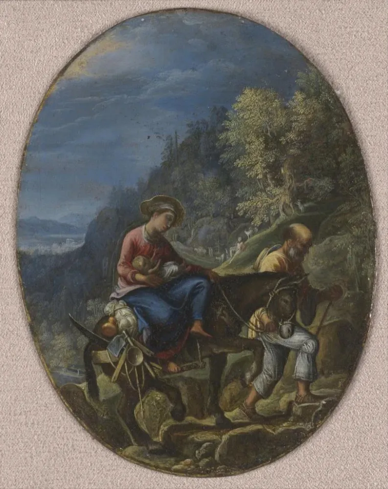 Obraz Ucieczka do Egiptu - Adam Elsheimer | Druk artystyczny