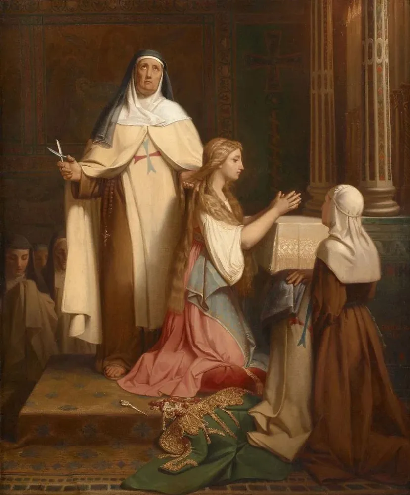 Obraz Une prise de voile - Adolphe Roger | Druk artystyczny
