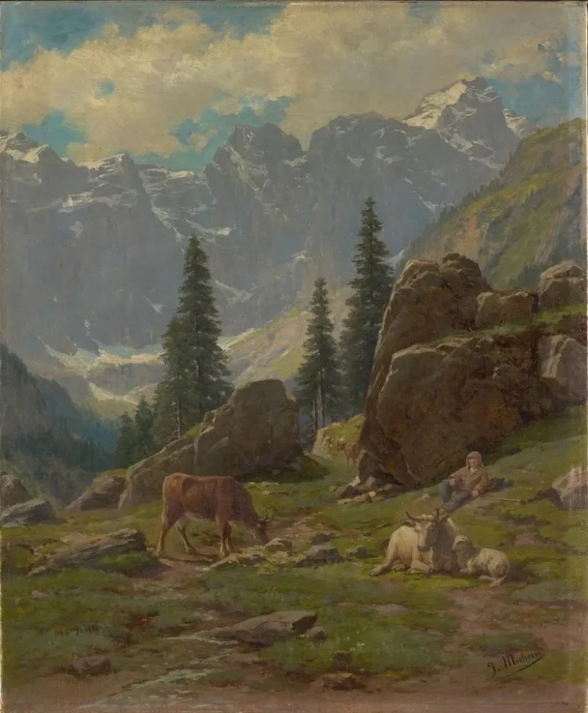 Obraz La Vallée de Brunni w Unterschächen w kantonie Uri - Albert Müller