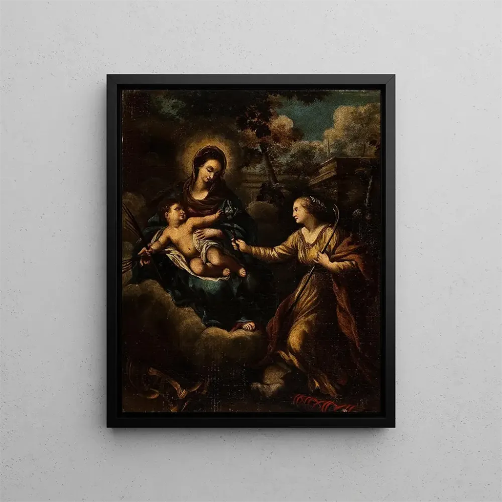 Obraz La Vierge et l'Enfant avec sainte Marthe - Anonyme | Druk artystyczny