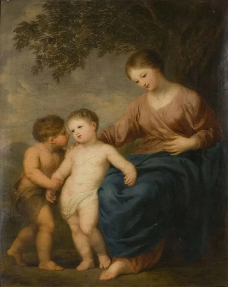 Obraz La Vierge l'Enfant Jésus et saint Jean - Andries Cornelis Lens | Druk artystyczny