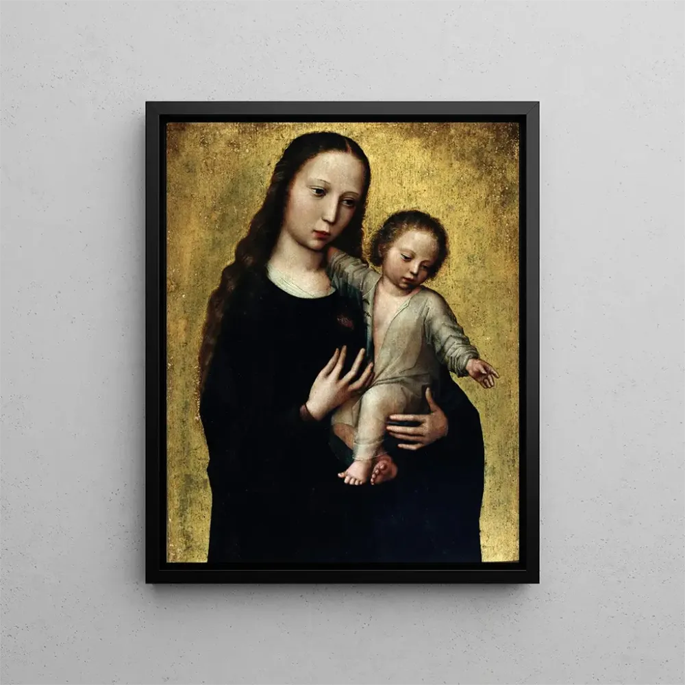 Obraz La Vierge Marie avec l'Enfant Jésus en chemise - Adriaen Isenbrandt | Druk artystyczny