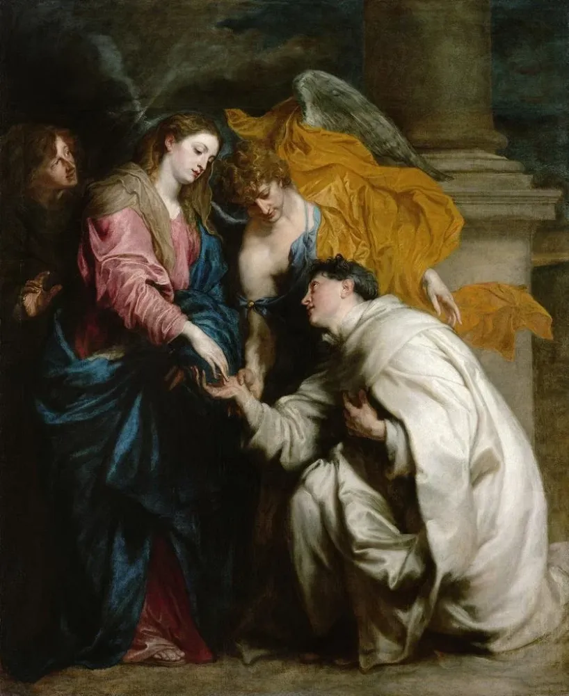 Obraz La vision du bienheureux Hermann Joseph - Antoine van Dyck | Druk artystyczny