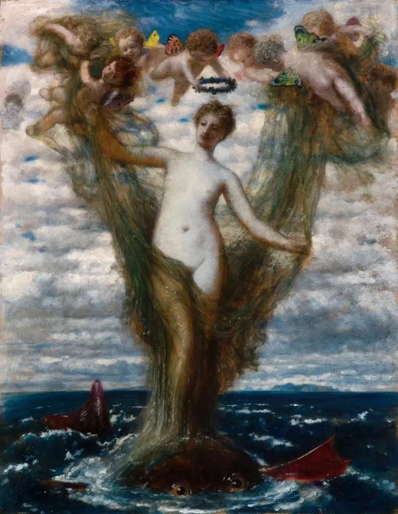 Obraz Wenus Anadyomène - Arnold Böcklin | Druk artystyczny