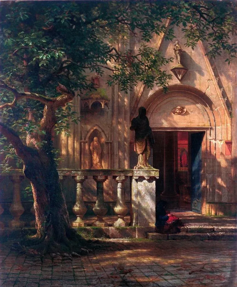 Obraz Światło słońca i cień - Albert Bierstadt | Druk artystyczny