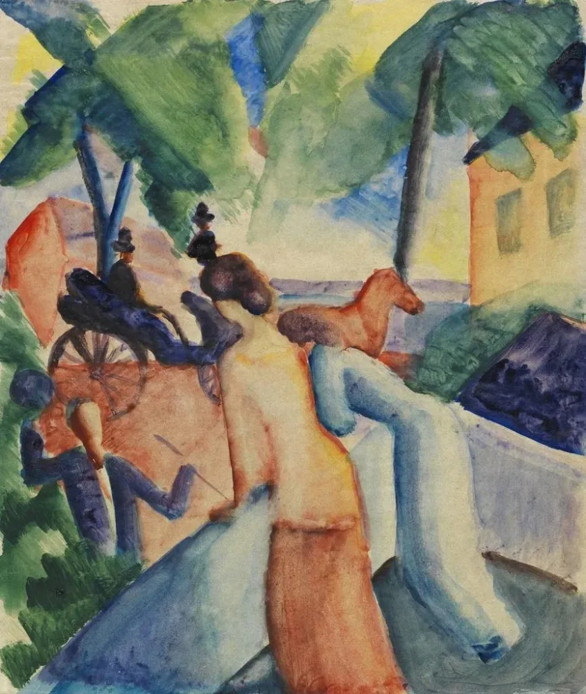 Obraz Witamy nad jeziorem Thun - August Macke | Druk artystyczny
