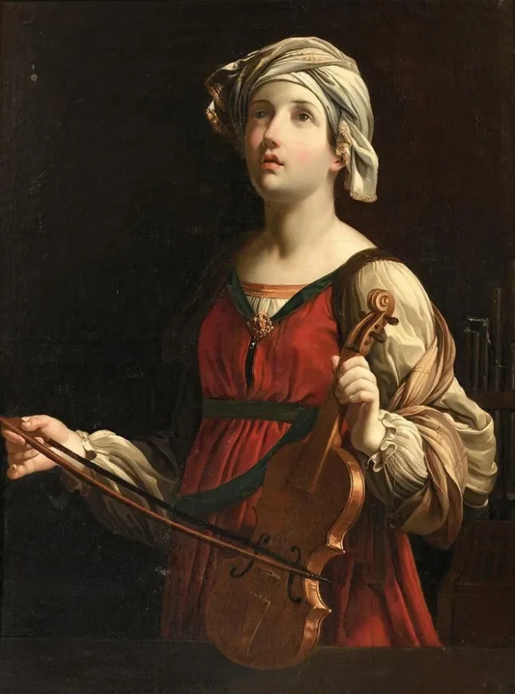 Obraz Świętej Cecylii - Po Guido Reni | Druk artystyczny