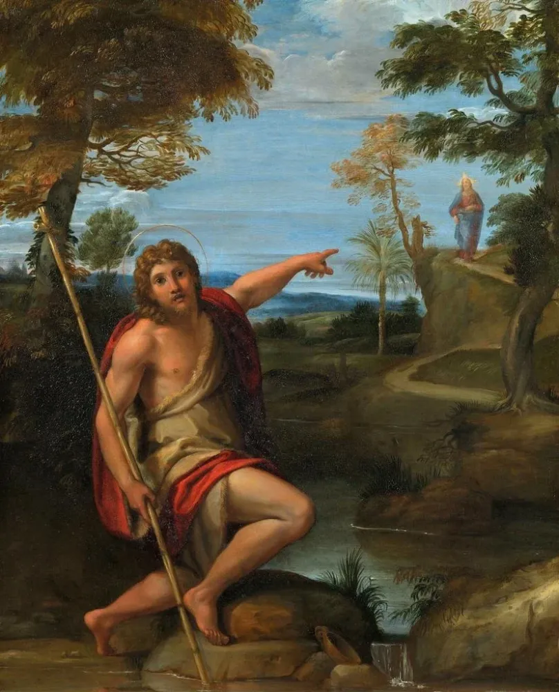 Obraz Święty Jan Chrzciciel składa świadectwo - Annibale Carracci | Druk artystyczny