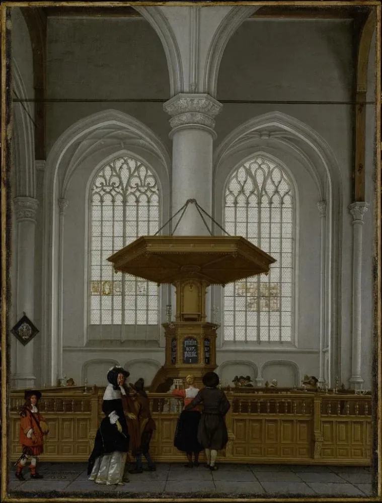 Obraz wnętrza kościoł Laurenskerk w Rotterdamie - Anthonie de Lorme | Druk artystyczny