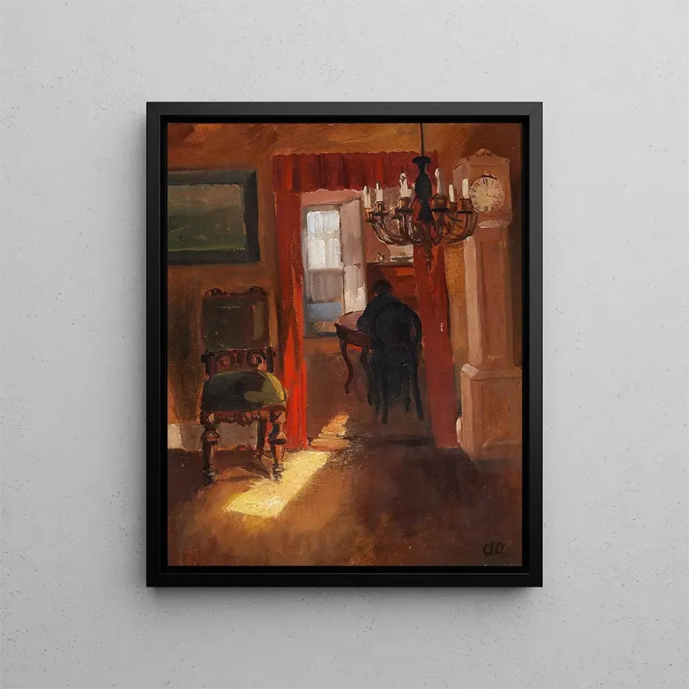 Obraz wnętrza Skagen z pasem słonecznym na podłodze - Anna Ancher | Druk artystyczny