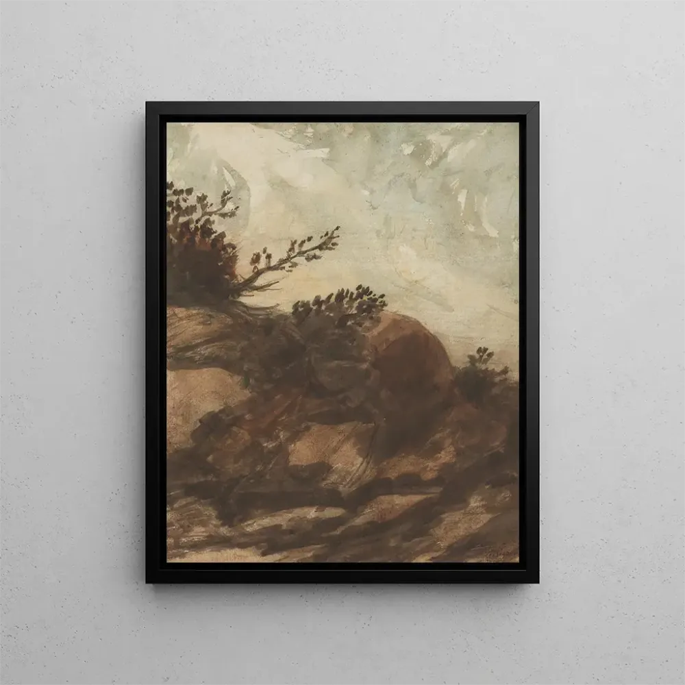 Obraz Zachód słońca na wzgórzu - Alphonse Legros | Druk artystyczny
