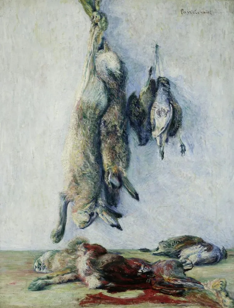 Obraz Zając i przepiórka: Martwa natura z zającem - Józef Pankiewicz | Druk artystyczny