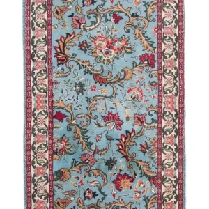Orientalny dywan - Indus - 194 x 81 cm - jasnoniebieski