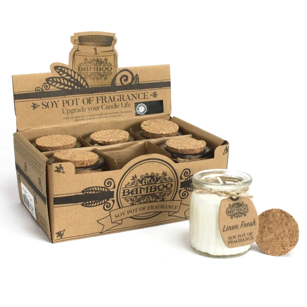 Pachnące świece sojowe w słoiku Len Świeży 2-pack