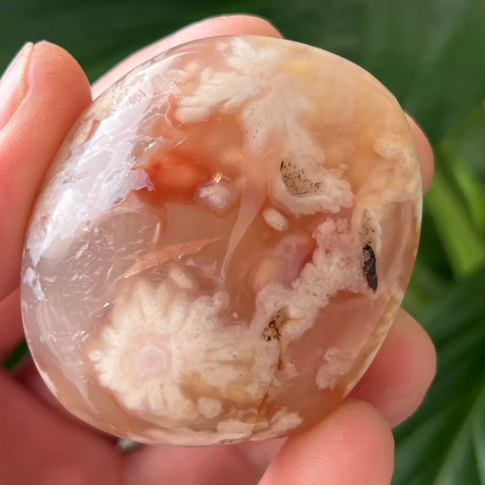 Palmstone Agat Coral Red Flower M23