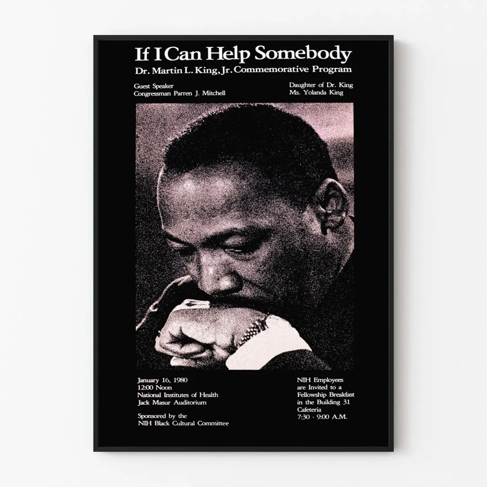 Pamiątkowy plakat Dr. Martina Luthera Kinga Jr. – Jeśli mogę komuś pomóc