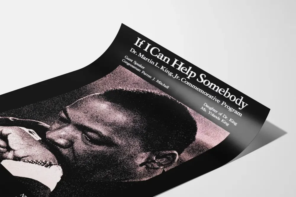 Pamiątkowy plakat Dr. Martina Luthera Kinga Jr. – Jeśli mogę komuś pomóc