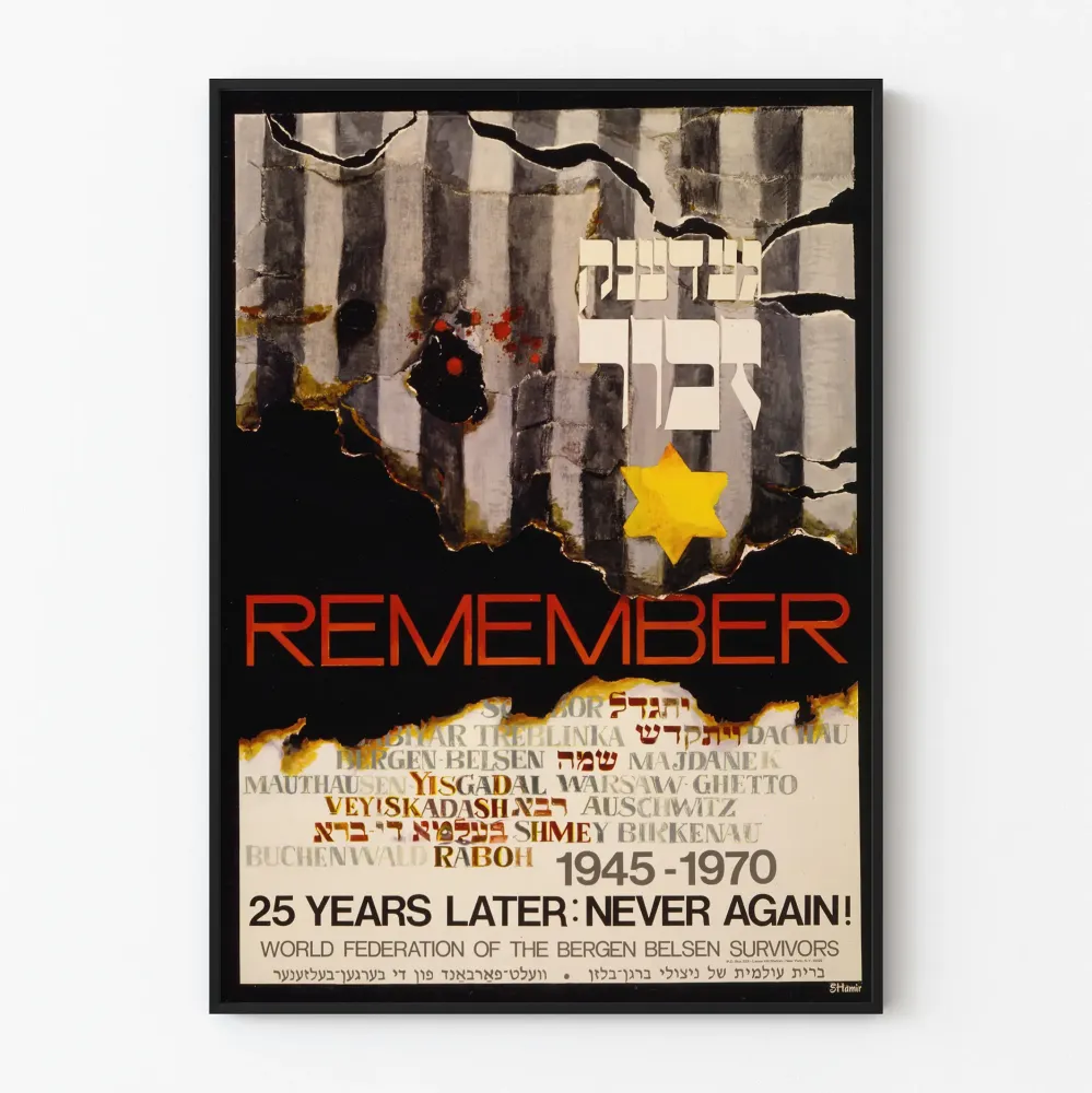 Pamiątkowy plakat „Pamiętaj 1945-1970” - historyczna dekoracja ścienna