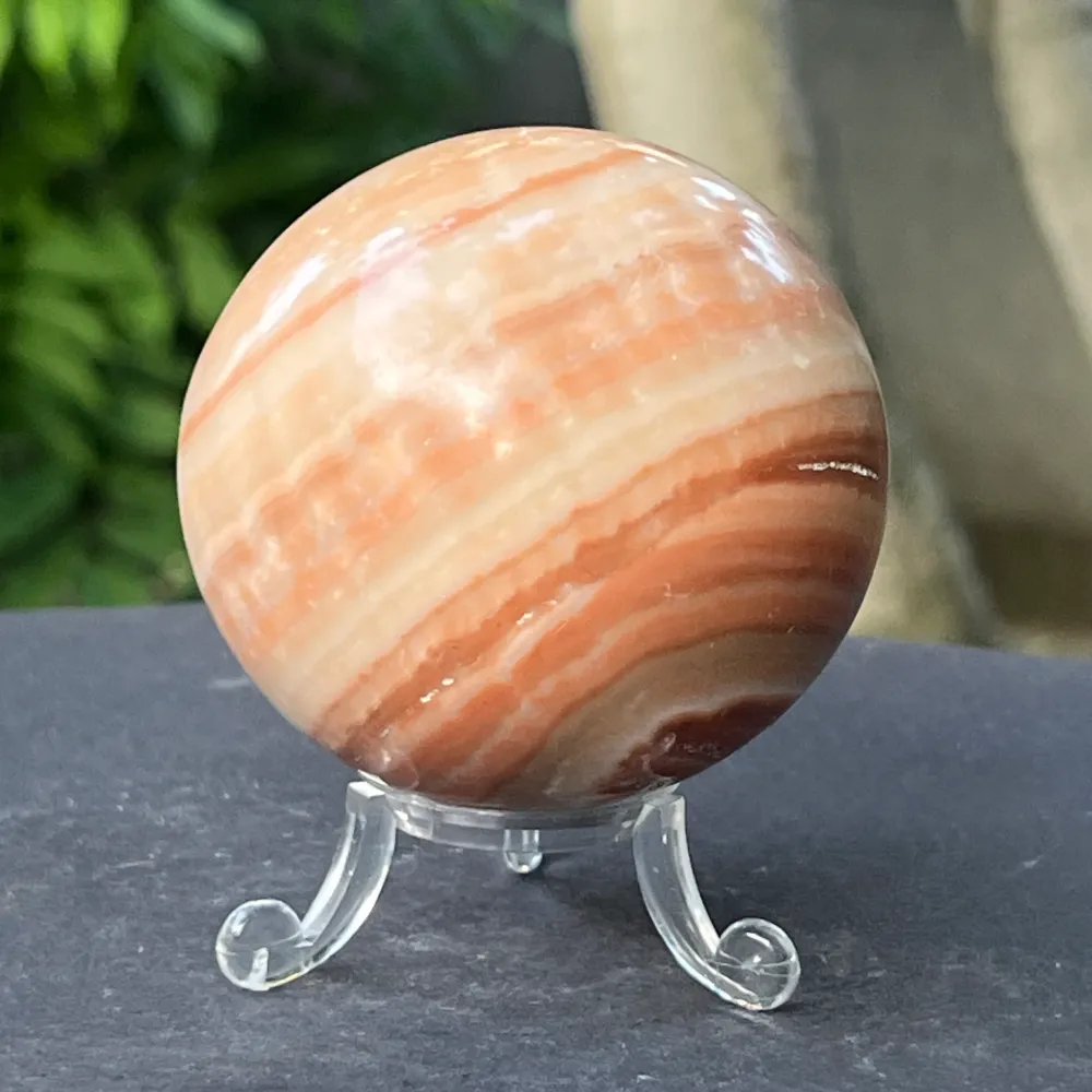 Pasiasta pomarańczowa kula z onyksu | Model 1