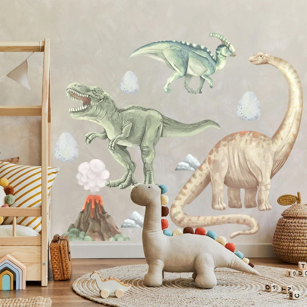 PASTELOVELOVE naklejki na ścianę dla dzieci dinozaury I