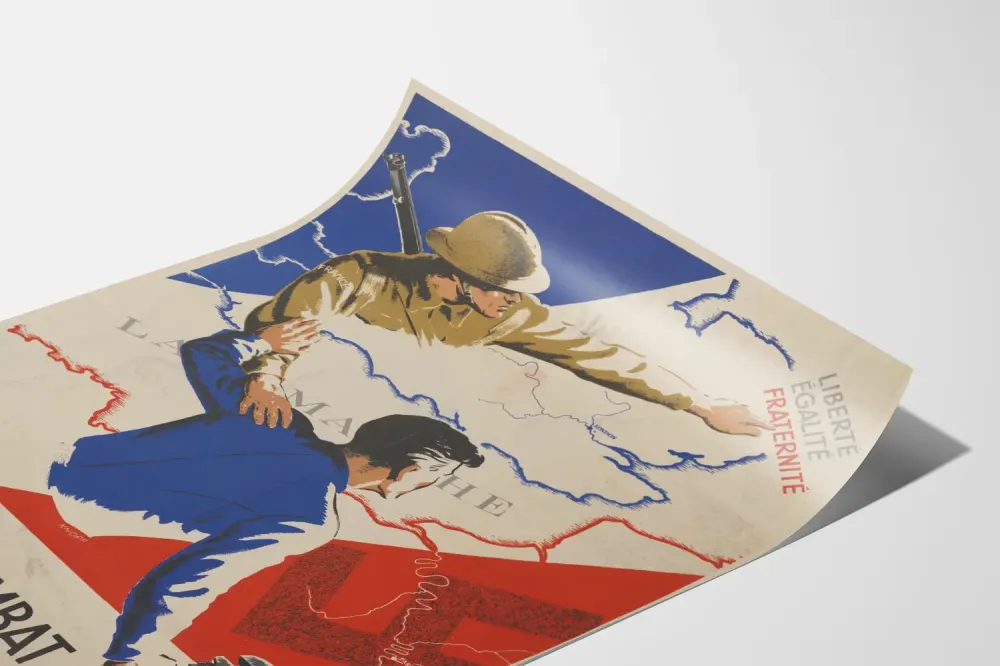 Patriotyczny plakat Jeden walka dla jednej ojczyzny