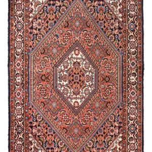 Perski dywan - Bijar - Royal - 105 x 70 cm - czerwony
