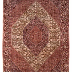Perski dywan - Bijar - Royal - 340 x 254 cm - czerwony
