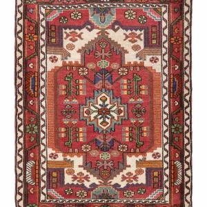 Perski dywan - Nomadyczny - 117 x 88 cm - czerwony