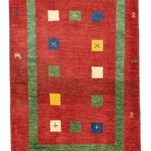 Perski dywan - Nomadyczny - 120 x 82 cm - pomarańczowy
