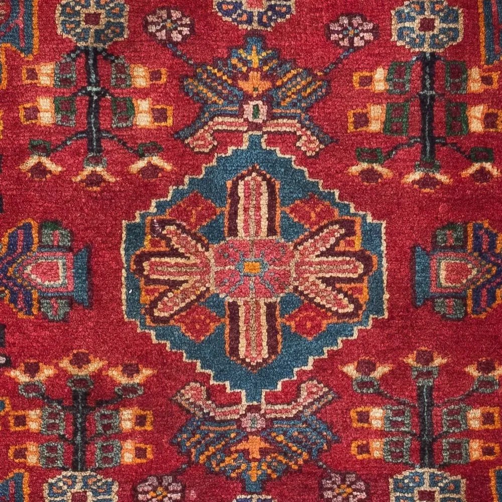 Perski dywan - Nomadyczny - 125 x 93 cm - ciemna czerwień